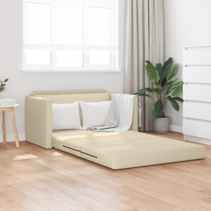 vidaXL Ligbank Sofabed 2-in-1 Crème 124x71x78 cm Stof
