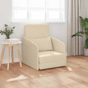 vidaXL ligbed 2-in-1 Crème 65x80x83 cm Stof