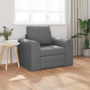 vidaXL Ligbed 2-in-1 Donkergrijs 98x71x83 cm Stoffen