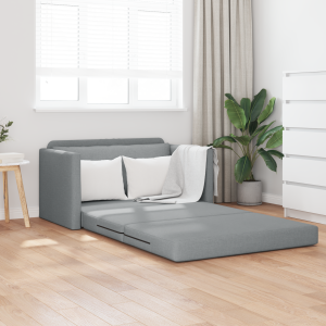 vidaXL Ligbed 2-in-1 Lichtgrijs 124x71x78 cm Stof