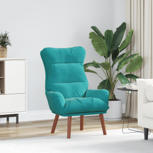 vidaXL Ligbed Turquoise Velours