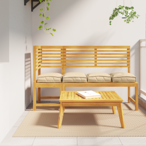 vidaXL Ligbedkussens 4 stuks Beige 40x40x8 cm Oxford Stof