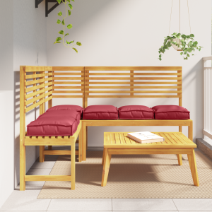 vidaXL Ligbedkussens voor Zit 6 stuks Wijnrood 40x40x8 cm Oxford Stof