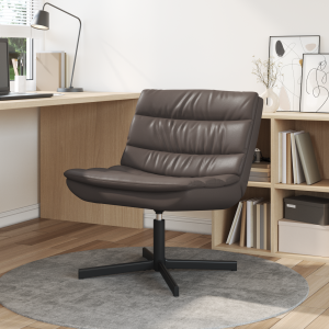 vidaXL Ligstoel Bruin Kunstleer