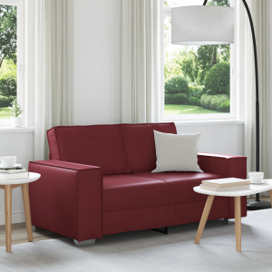 vidaXL Loveseat 120 cm kunstleer wijnrood