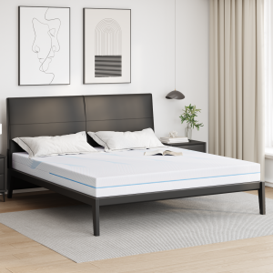 vidaXL Matrassen Wit 200 x 200 cm 100% polyester jacquard stof
