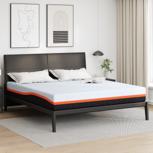 vidaXL Matrassen Wit, Grijs 200 x 200 cm 100% polyester jacquard stof
