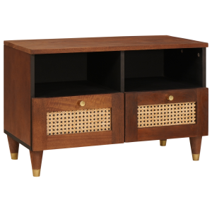 vidaXL Media-opslagkasten en rekken Bruin Massief mango hout