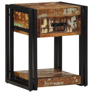 vidaXL Nachtkastje 40x35x50 cm massief gerecycled hout