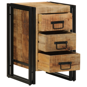 vidaXL Nachtkastje 40x35x50 cm massief ruw mangohout