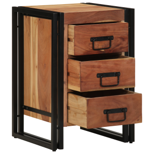 vidaXL Nachtkastje met lade Bruin 40 x 40 x 59 cm Massief Acaciahout