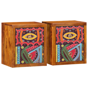 vidaXL Nachtkastjes 2 st 35x30x40 cm massief acaciahout