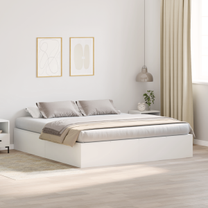 vidaXL Opbergbedframe met opslag Wit 180 x 200 cm Bewerkt hout