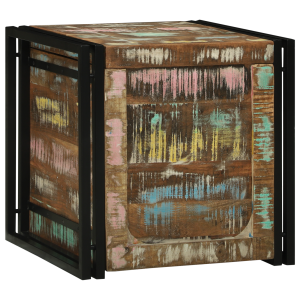 vidaXL Opbergkisten met opslag 50 x 50 x 50 cm Massief gerecycled hout
