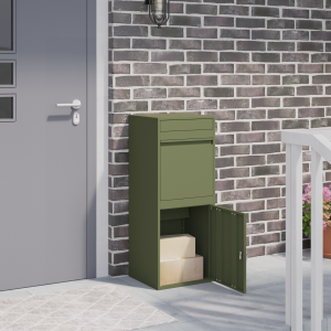 vidaXL Pakket inwerp box Olijfgroen 41 x 38 x 103 cm Staal