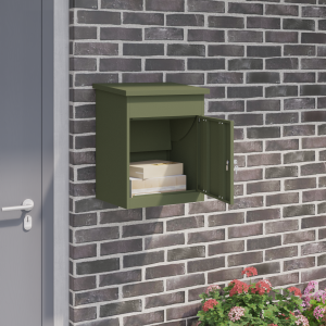 vidaXL Pakket inwerp box Olijfgroen 44 x 35 x 59 cm Staal