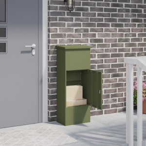 vidaXL Pakket inwerp box Olijfgroen 44.5 x 29 x 110.5 cm Staal