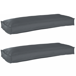 vidaXL Palletkussens 2 st bank 100x40x8 cm oxford stof antraciet