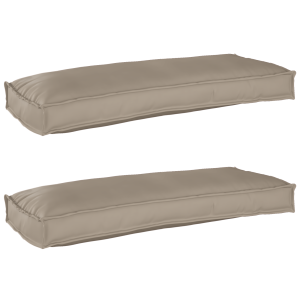 vidaXL Palletkussens 2 st bank 100x40x8 cm oxford stof taupe