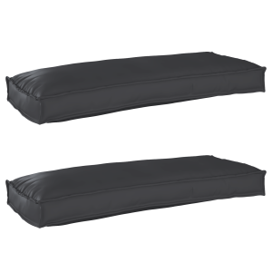 vidaXL Palletkussens 2 st bank 100x40x8 cm oxford stof zwart