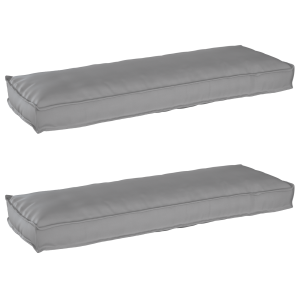 vidaXL Palletkussens 2 st bank 120x40x8 cm oxford stof grijs