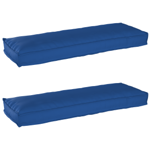 vidaXL Palletkussens 2 st bank 120x40x8 cm oxford stof koningsblauw
