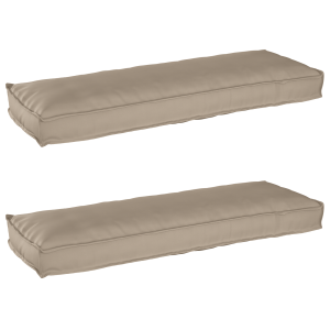 vidaXL Palletkussens 2 st bank 120x40x8 cm oxford stof taupe
