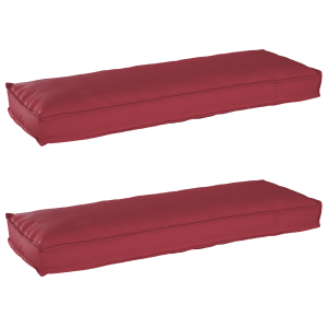 vidaXL Palletkussens 2 st bank 120x40x8 cm oxford stof wijnrood