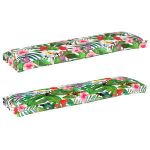 vidaXL Palletkussens 2 st bank 150x40x8 cm jungle oxford stof