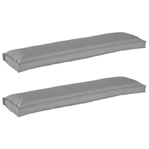 vidaXL Palletkussens 2 st bank 150x40x8 cm oxford stof grijs