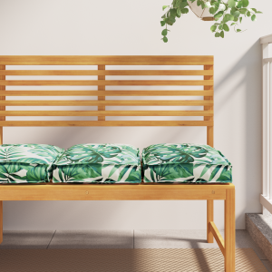 vidaXL Palletkussens 2 st zitting 40x40x8 cm bladpatroon oxford stof