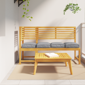 vidaXL Palletkussens 4 st zitting 40x40x8 cm oxford stof grijs