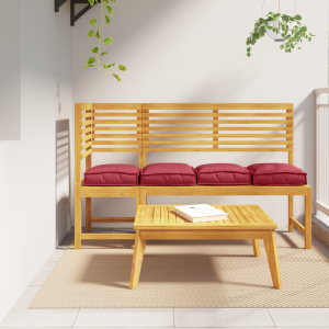 vidaXL Palletkussens 4 st zitting 40x40x8 cm oxford stof wijnrood