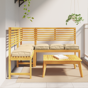 vidaXL Palletkussens 6 st zitting 40x40x8 cm oxford stof beige
