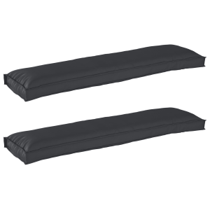 vidaXL Palletkussens voor Bank 2 stuks Zwart 150x40x8 cm Oxford Stof