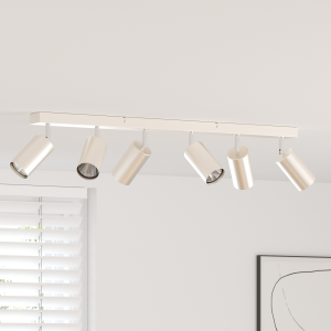 vidaXL Plafond Spot 6-Weg Verstelbaar Geborsteld Nikkel GU10
