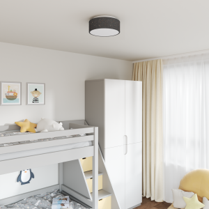 vidaXL Plafondlamp met sterrenlampscherm Ø 30 cm E27 stof zwart