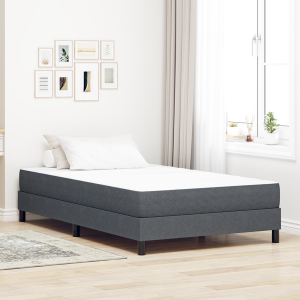 vidaXL Pocketveringmatras medium 120x200x20 cm stof donkergrijs