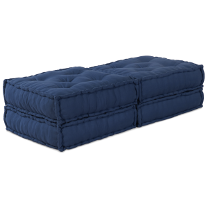 vidaXL Poef 2 st modulair stof indigo