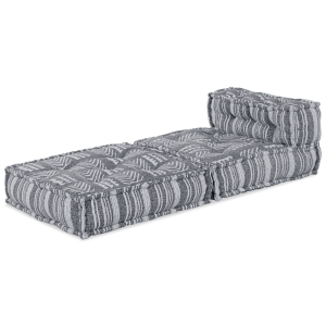vidaXL Poef modulair 70x70x54 cm stof grijs