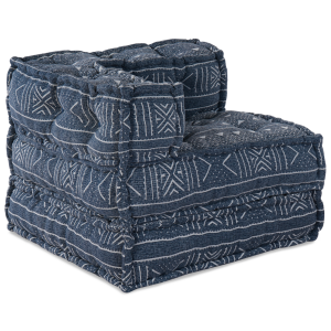 vidaXL Poef modulair 70x70x54 cm stof indigo
