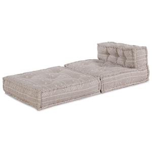 vidaXL Poef modulair 70x70x54 cm stof lichtbruin