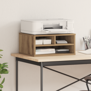 vidaXL Printerstandaard 49x40x22,5 cm bewerkt hout artisanaal eiken