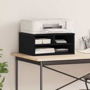 vidaXL Printerstandaard 49x40x22,5 cm bewerkt hout zwart eikenkleurig