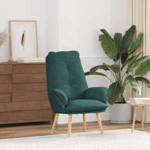 vidaXL Relaxstoel Donkergroene Stof