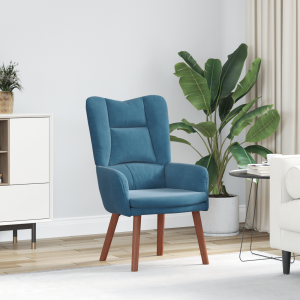 vidaXL Relaxstoel fluweel blauw