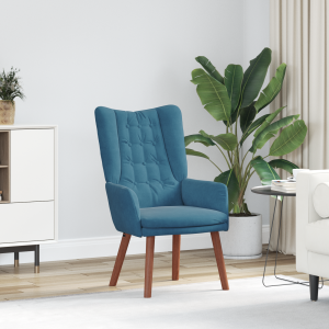vidaXL Relaxstoel fluweel blauw