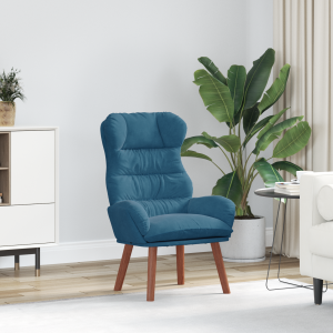 vidaXL Relaxstoel fluweel blauw