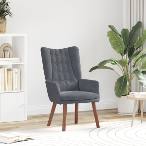 vidaXL Relaxstoel fluweel donkergrijs