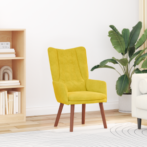 vidaXL Relaxstoel fluweel geel